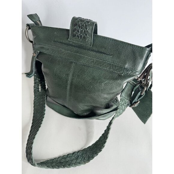 Anthropologie Latigo Leathers Green Nel Crossbody Bag NEW - Picture 5 of 8